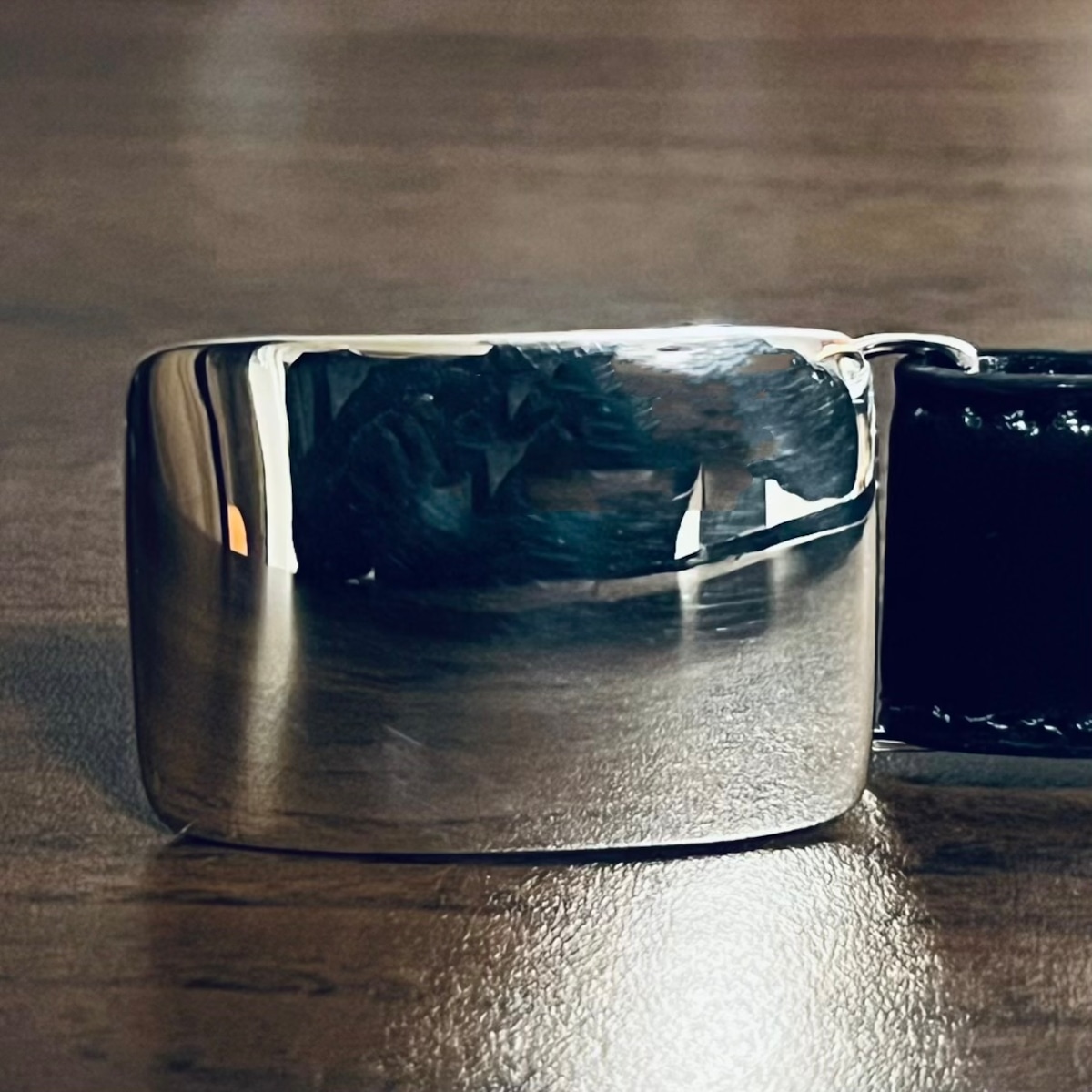 VINTAGE CARTIER Slide Buckle Sterling Silver / Black Leather Belt ...