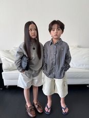【取寄/韓国直送】OUR 26/SM オーブチェックシャツ｜夏服｜韓国子供服