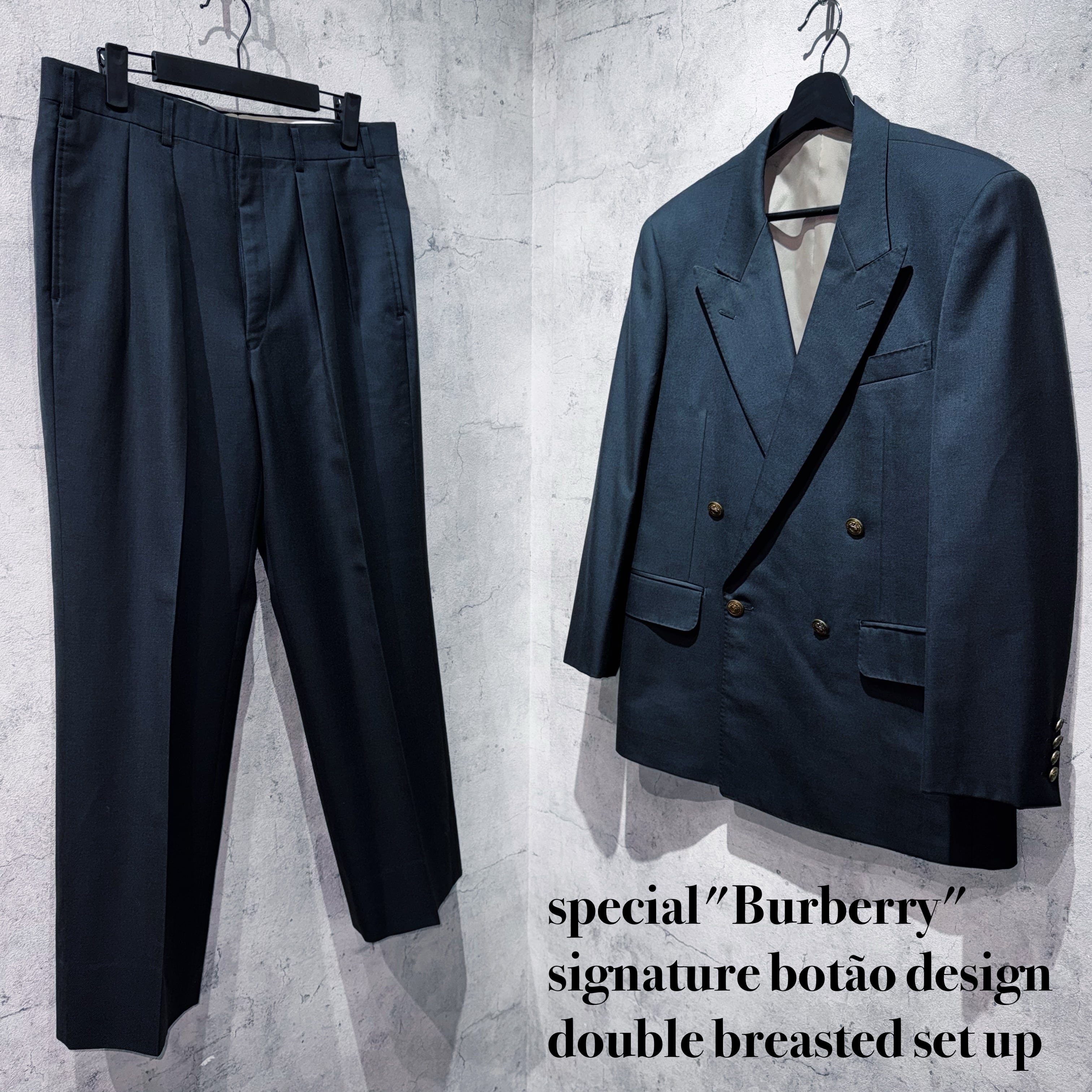 special"Burberry"signature botão design double breasted set up