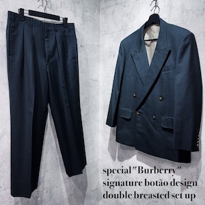 special"Burberry"signature botão design double breasted set up