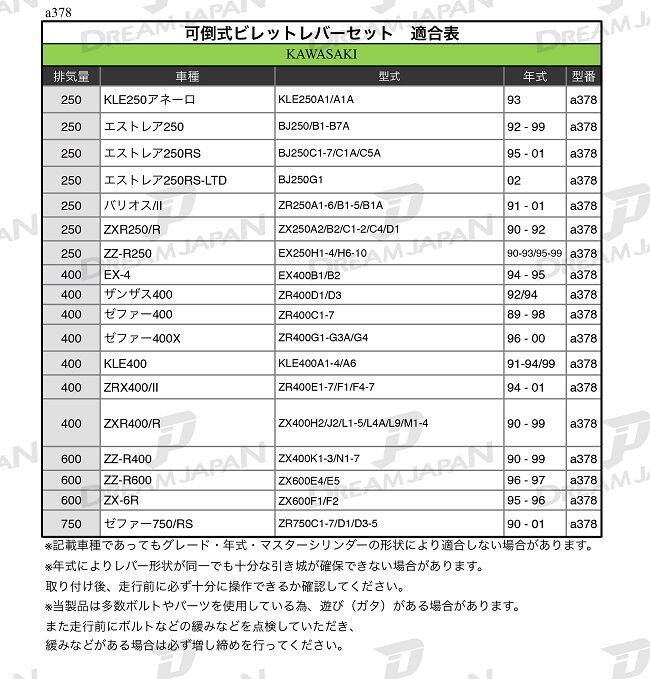 バイク ブレーキ クラッチレバー 左右セット バリオス ゼファー ZRX ZZ