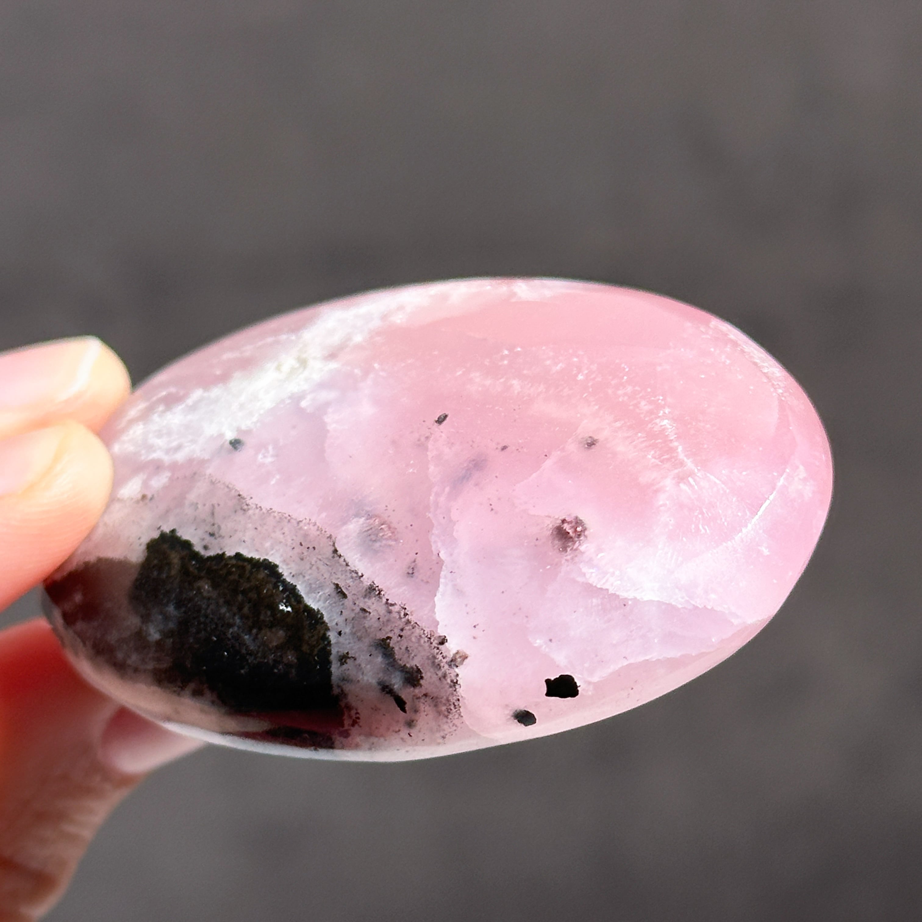 ピンクアラゴナイト パームストーン 72◇Pink Aragonite Palm Stone