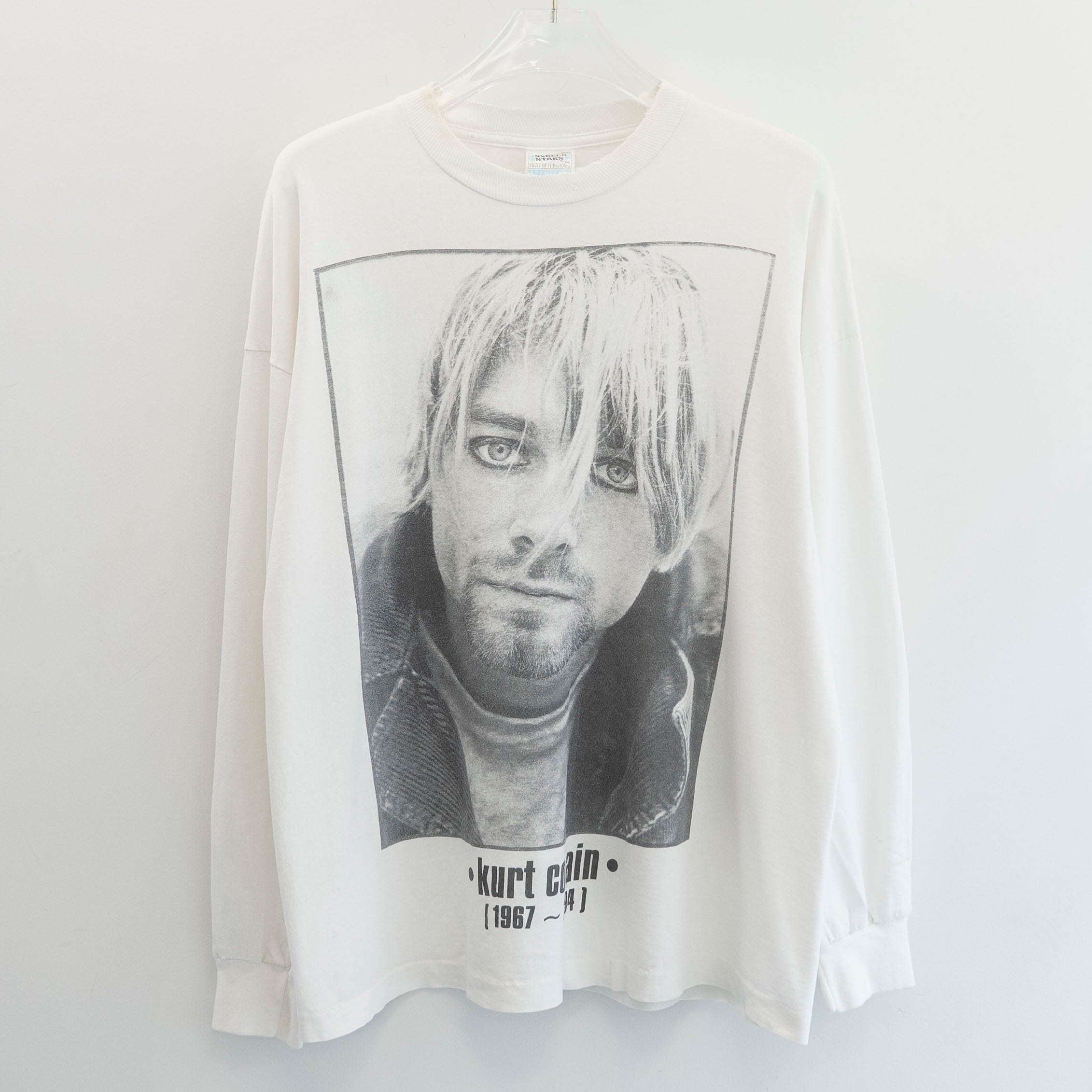 Nirvana " Kurt Memorial Monotone L/S " Screen Stars XL【A8-355】