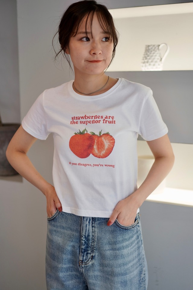 Strawberry T shirt ストロベリーTシャツ　White