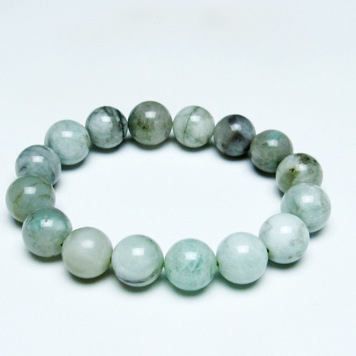 エメラルド ブレスレット 13mm Emerald Bracelet 緑玉 翠玉 メンズ レディース 一点物 111-32979