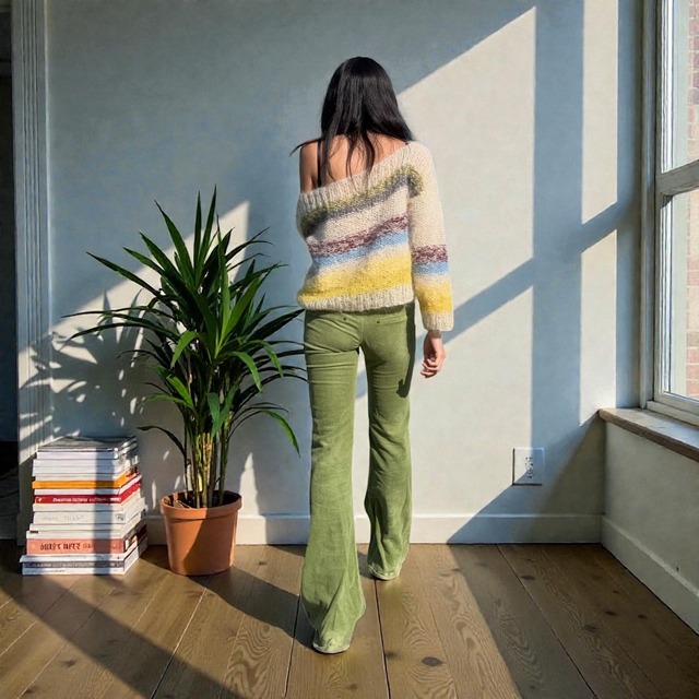 【LADIES】vintage mohair hand knit size:フリー
