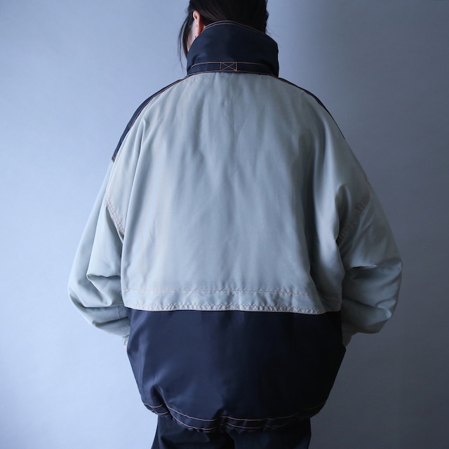 multi gimmick design over silhouette mountain jacket