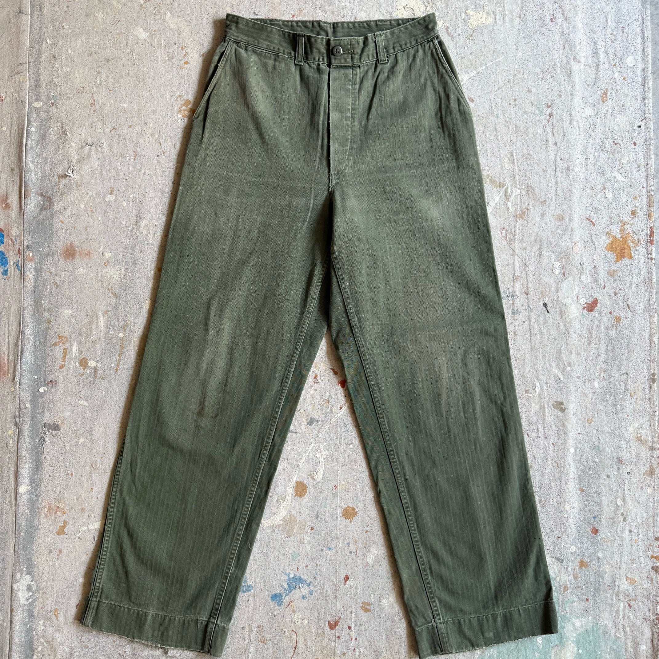 1950s USMC P-53 HBT PANTS W30L31 Z187