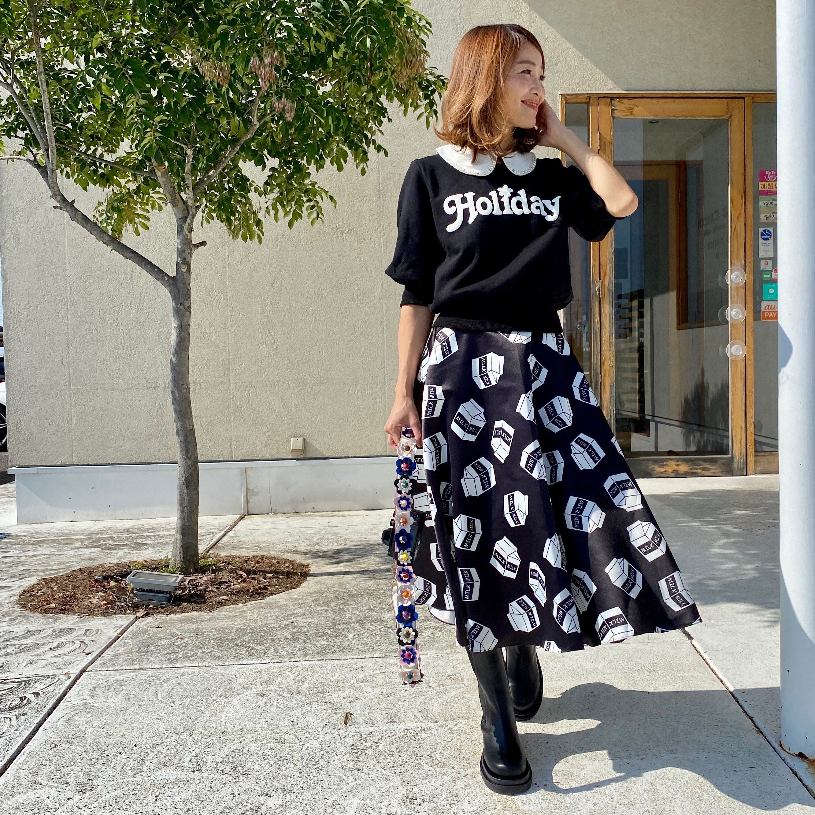 MILKプリントスカート | Adorable Soeurs 