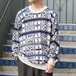 USA VINTAGE ST JONE'S BAY PATTERNED DESIGN OVER KNIT/アメリカ古着柄デザインオーバーニット