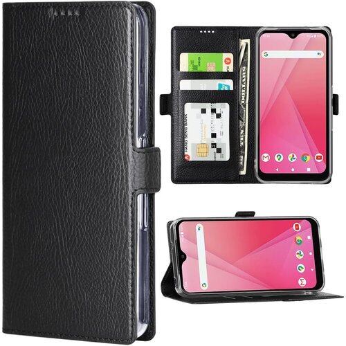 Arrows We ケース 手帳型 F-51B doo FCG01 au SoftBank 全対応 アローズWE ケース カバー アローズ WE F-51B ケース FCG01 手帳ケース 携帯ケース cas マグネット 合成皮革 カード収納 全面保護 擦り傷防止 black 1277