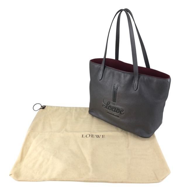LOEWE ロエベ トートバッグ ブロンズ ロゴ レザー vintage ヴィンテージ オールド s8wfig