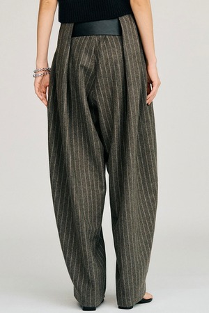 【26AW】PRANK PROJECT プランクプロジェクト / パンツ / High-Waist Belt Stripe Pants
