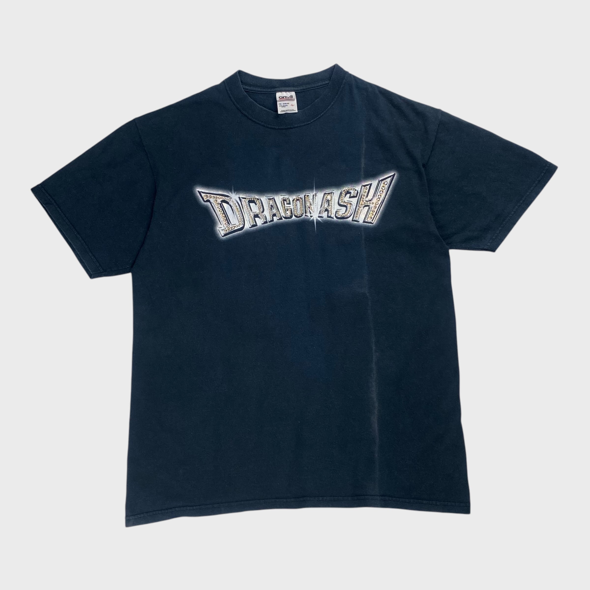 00s ARCHIVE ハート&ドラゴンタンクトップ タトゥー スキン Tシャツ 00's〜】 ドラゴンアッシュ L バンドTシャツ アンビル 日本バンド