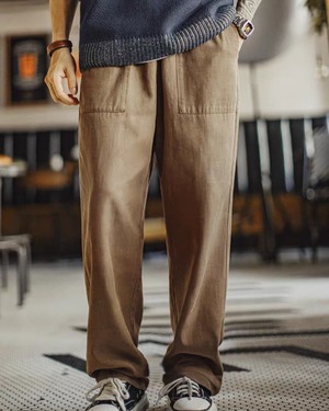 Vintage Style Drawstring Casual Pants  K0266