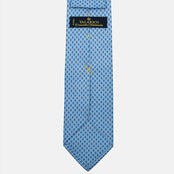 Cravatta 3 pieghe in Seta, Micro Fantasia, Celeste - JC056668-5