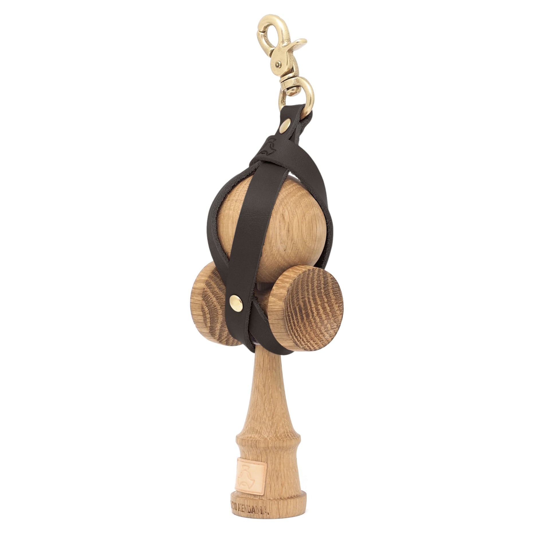 東京けん玉セット/けん玉 ・ストリング・ホルダー・キーフォブ付(別出品不可) KENDAMA HOLDER / けん玉ホルダー ブラック / 栃木レザー 使用