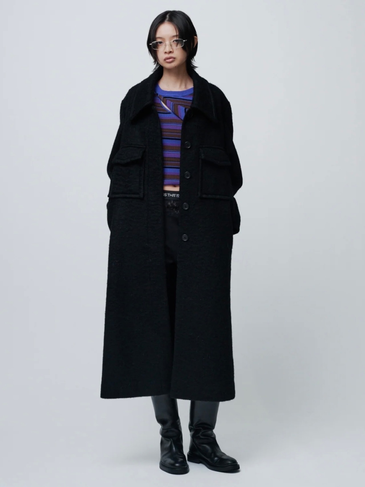 【26AW | WOMEN】THINGS THAT MATTER シングスザットマター / コート / DOUBLE CHEST POCKET SHAGGY LONG COAT 0586TM0619P - 5
