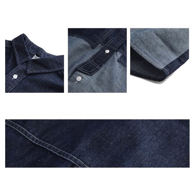 ★BLOCKING WORKWEAR LONG SLEEVE SHIRT　　　A0771