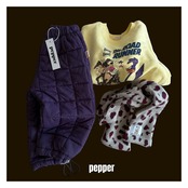 【取寄】PEPPER スクエアパディングパンツ｜冬服｜韓国子供服