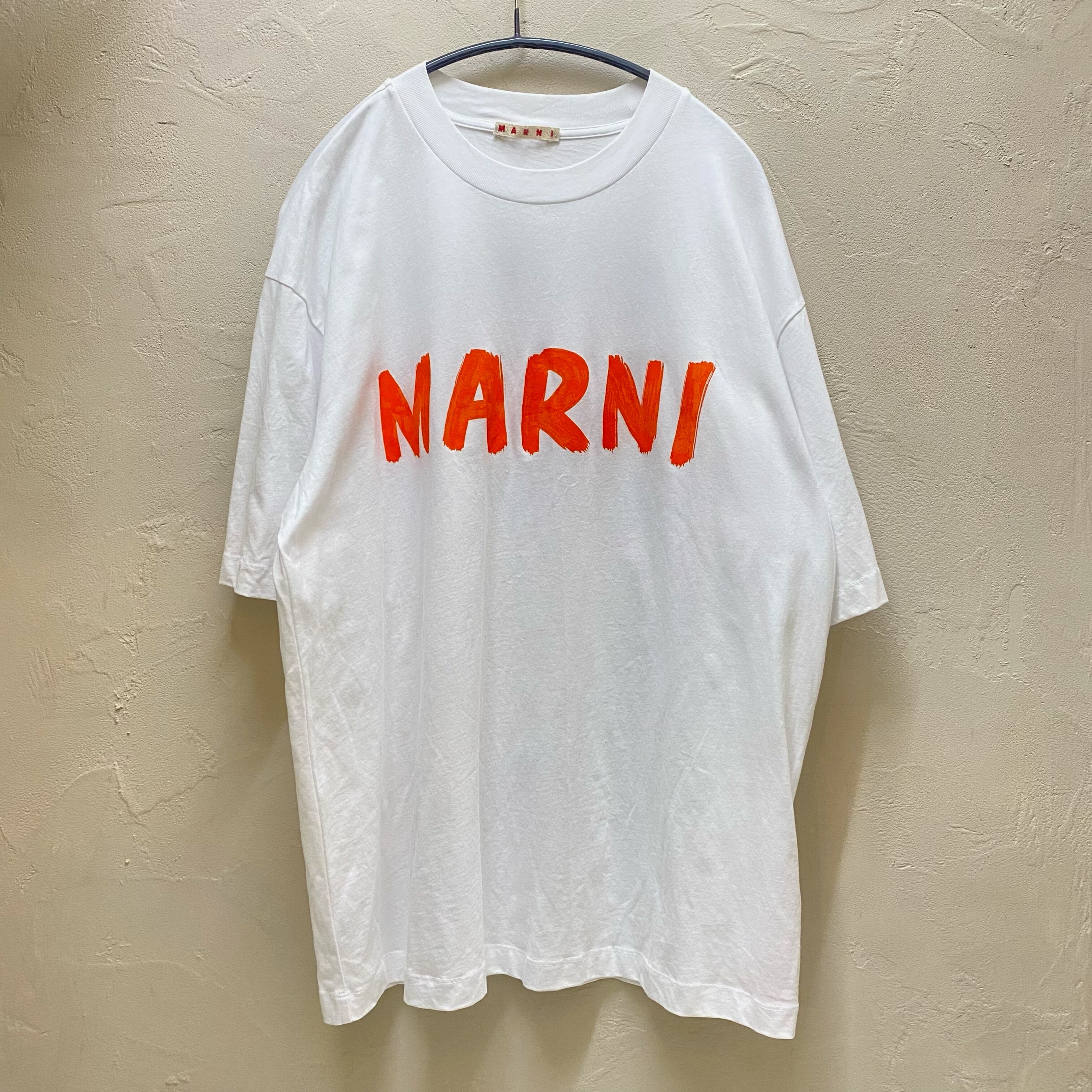MARNI マルニ 23SS ロゴプリントTシャツ ホワイト 白 半袖【代官山03 