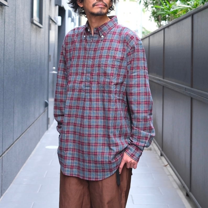 KENNETH FIELD(ケネスフィールド) /ROOMY B.D SHIRTSⅡ-RED-(7)