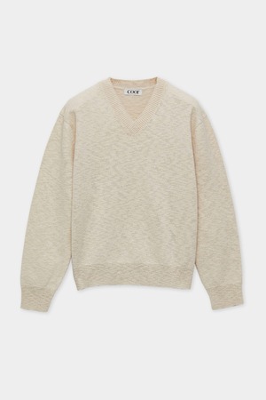 [COOR MEN] Linen cotton blend V-neck knitwear (ivory) 正規品 韓国ブランド 韓国通販 韓国代行 韓国ファッション クール 日本 店舗
