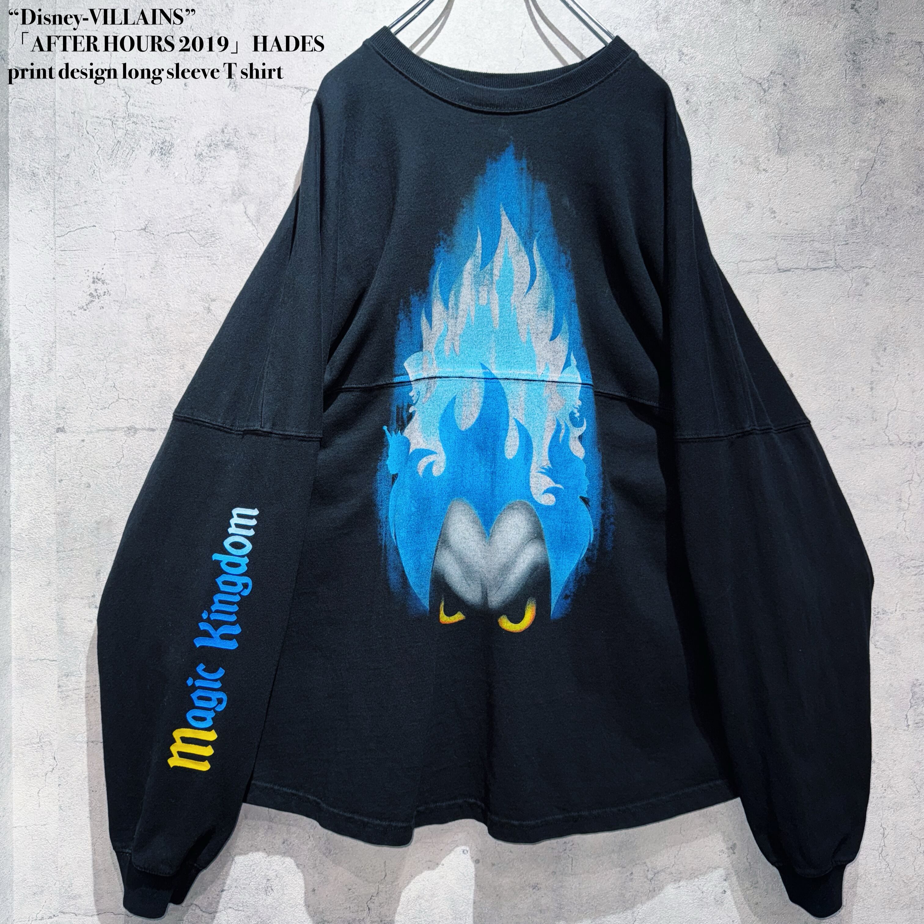 “Disney-VILLAINS”「AFTER HOURS 2019」HADES print design long sleeve T shirt