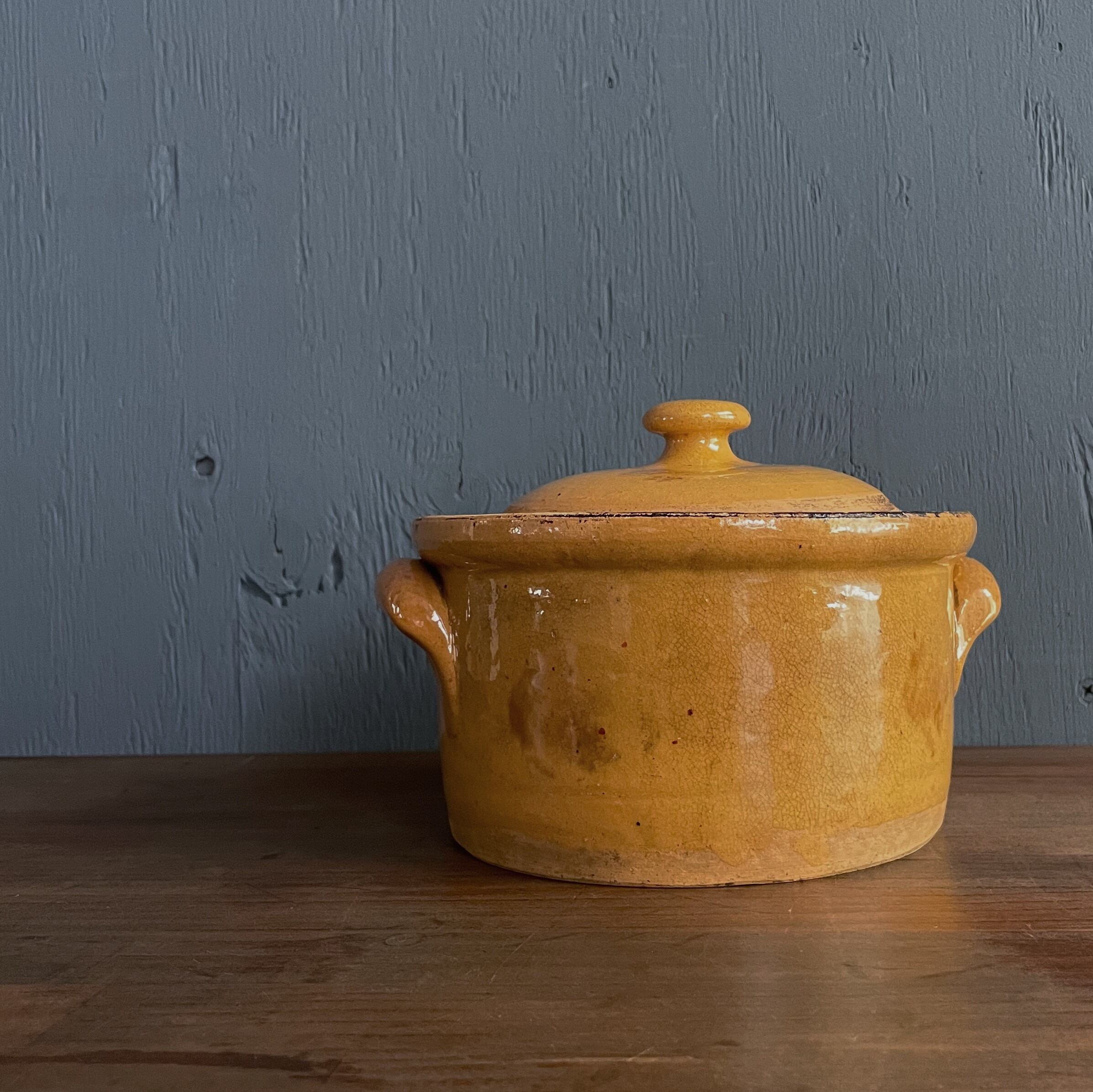 ムスティエ テリーヌポット φ17cm フランスアンティーク テリーヌポット / 耐熱皿・蓋なし - L