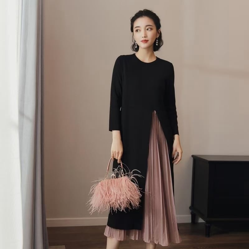 プリーツはさみワンピース　AJ22240-081