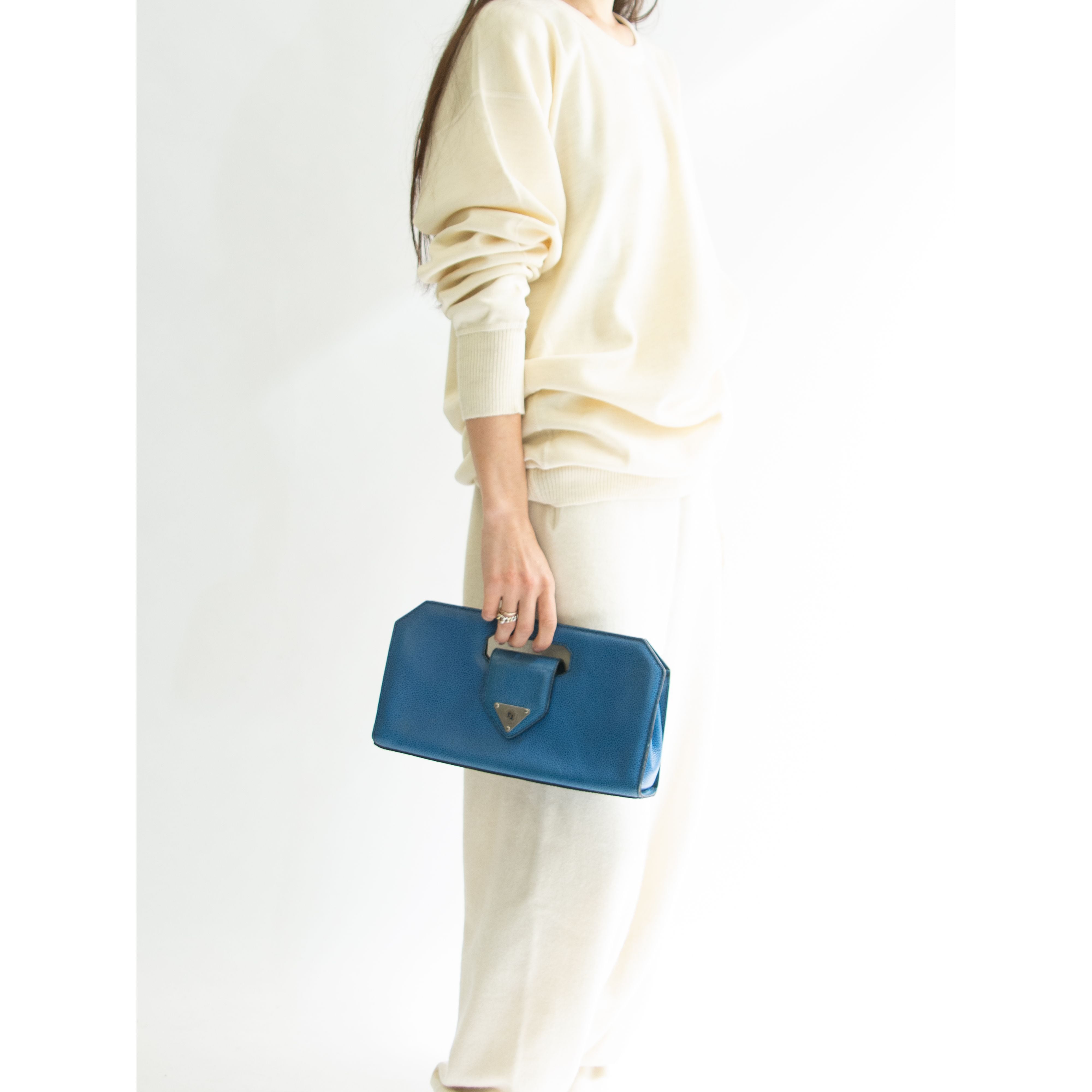 【renoma PARIS】Made in France 70-80's leather handbag（レノマ フランス製 レザーハンドバッグ ）11c