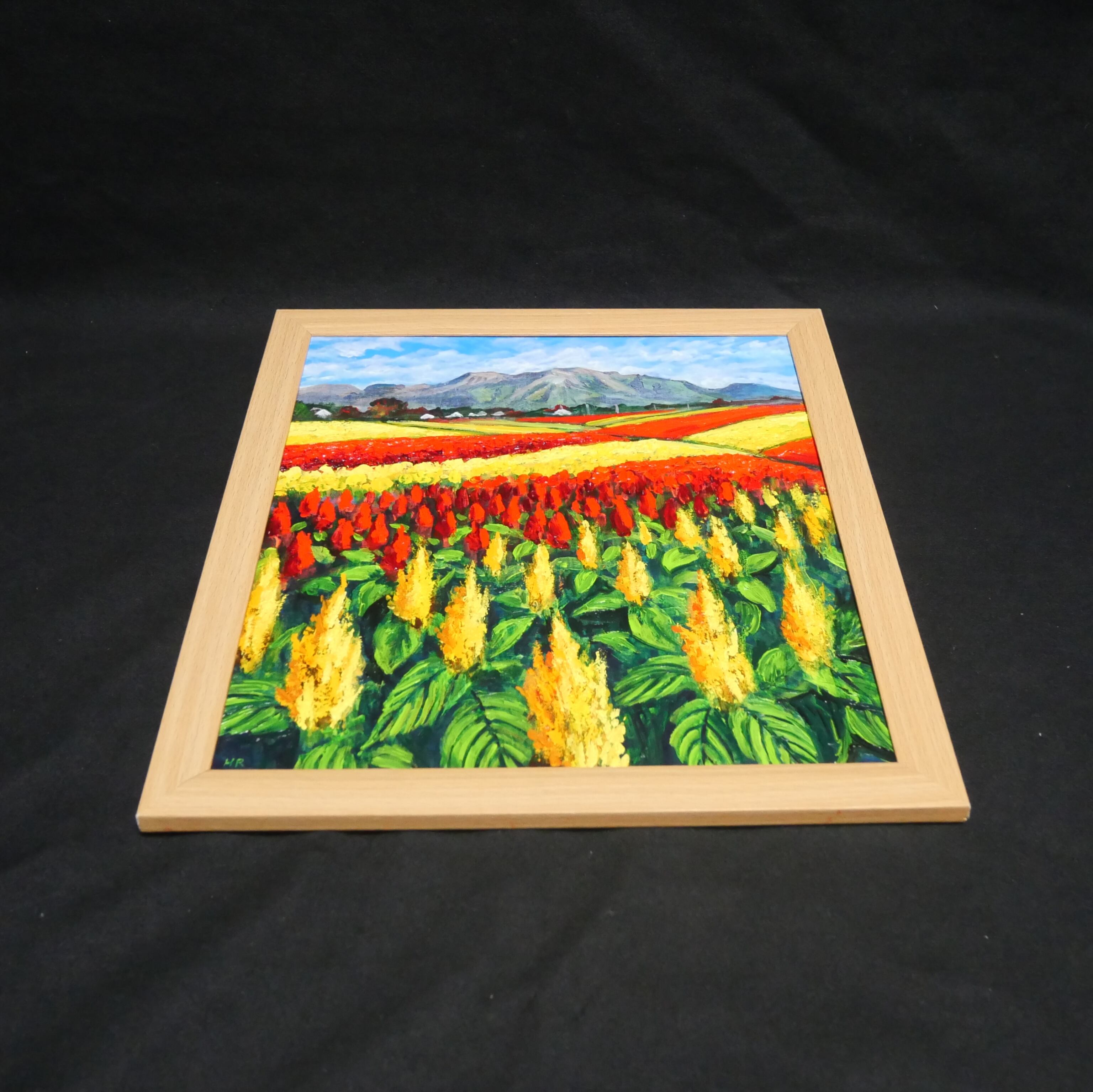 【秋日和のケイトウ】絵画 油彩 油彩画 絵 油絵 油絵 油彩 油彩画 絵 絵画 【秋日和のケイトウ】 | HIROSHI1990