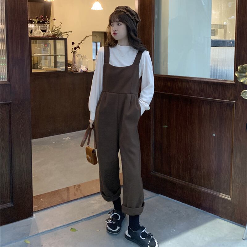 ソリッド カラーTシャツ トップス スプリングスタンダードスタイルルーズ薄手 ロング レトロ 春物 ソリッドカラー 萌量不足70879921846