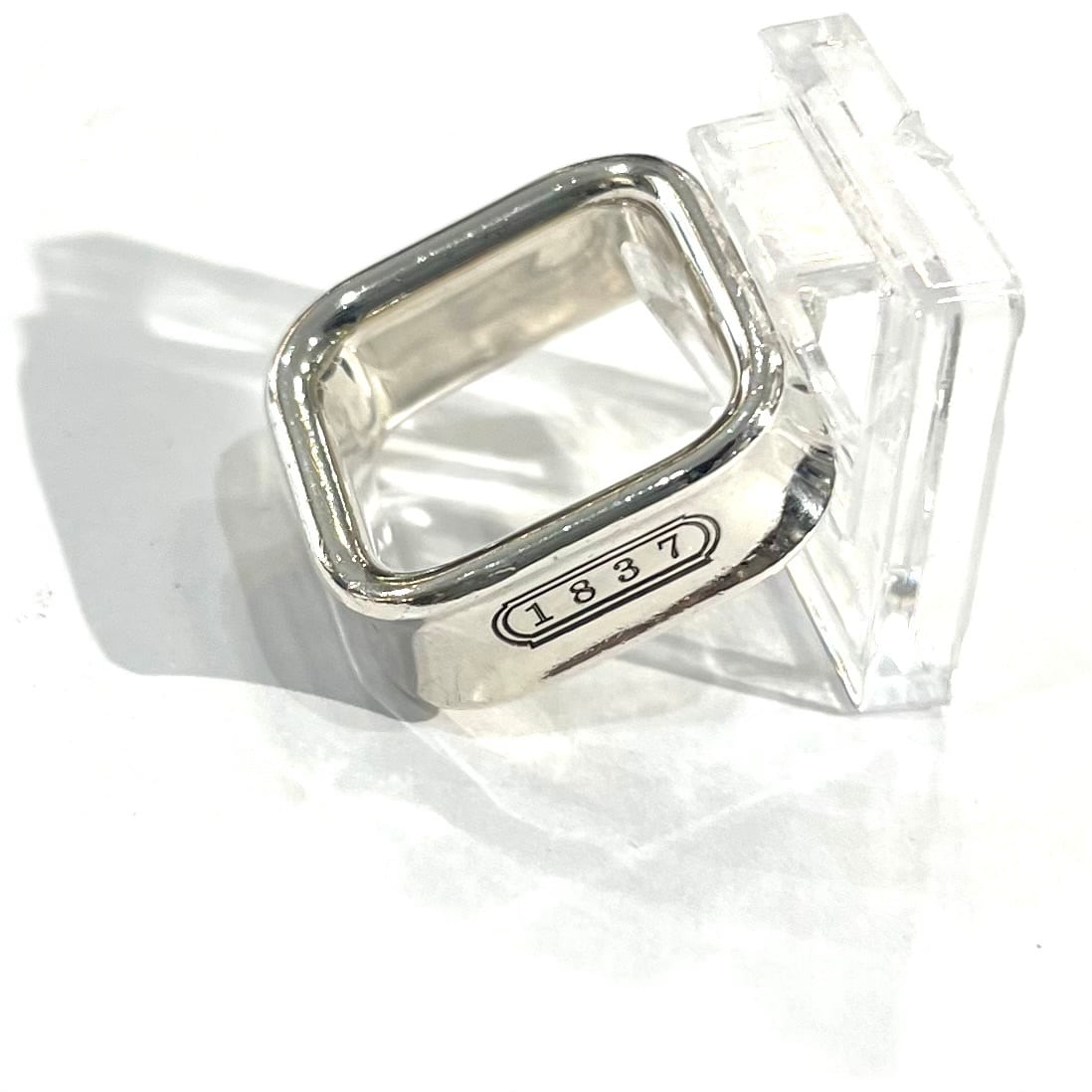 TIFFANY&CO.】【12-13号】2552 T&CO 1837 スクエアリング／シルバー925