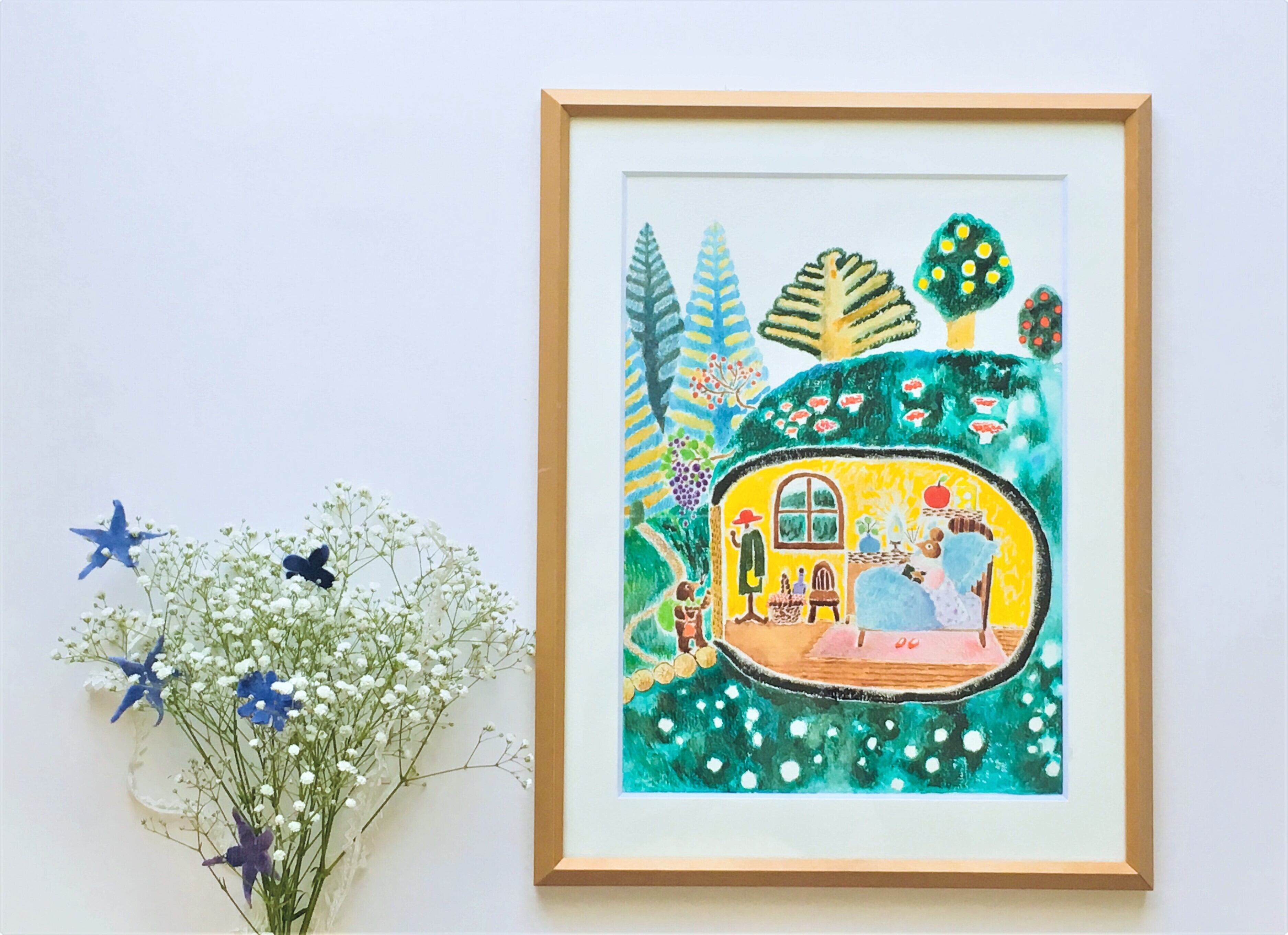 割引購入 原画 額縁付き 送料無料 恋慕 イラスト Oceanrepublicbrewing Com