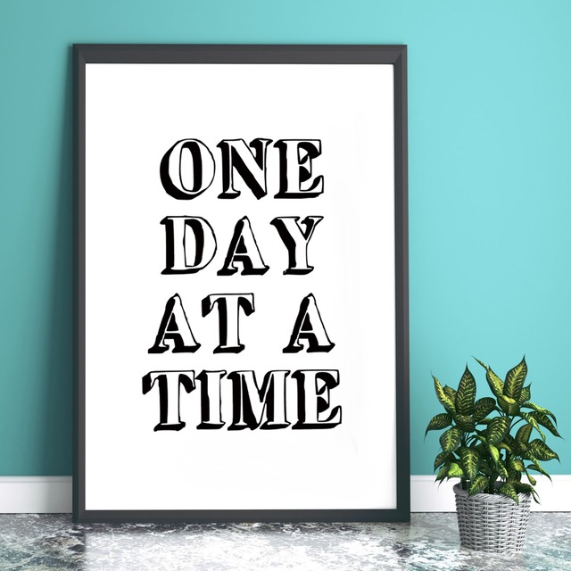 P078／ONE DAY AT A TIME／A4～／アートポスター／インテリア／おしゃれ