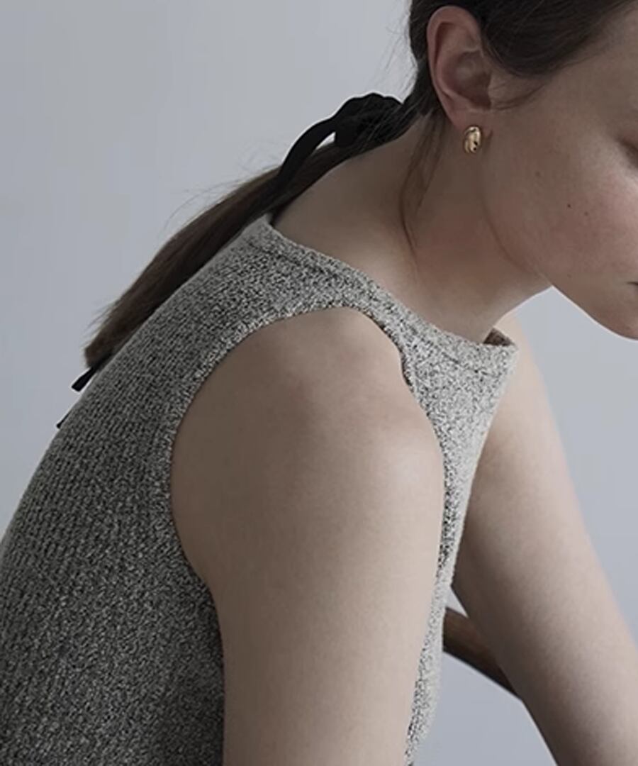 ボートネック◆スリーブニット【t-10980】