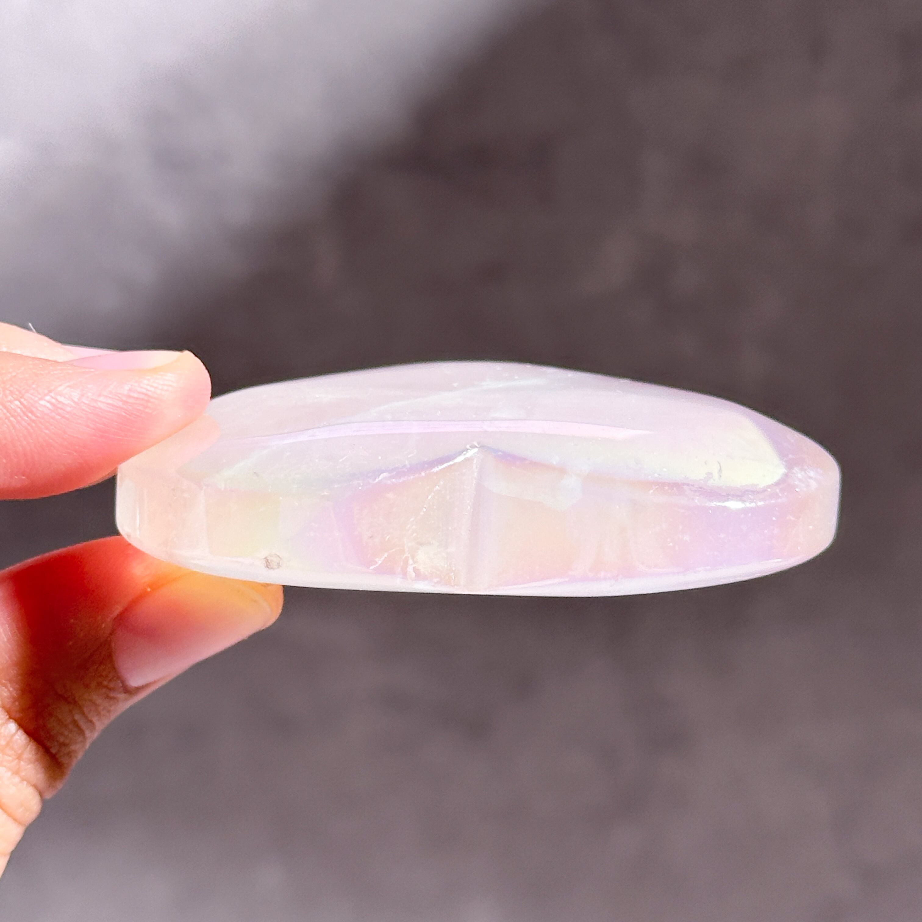 ♡エンジェルオーラローズクォーツ ハート84♡ Angel Aura Rose Quartz