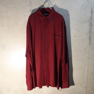 Wine‐Red Rayon Poly Shirt