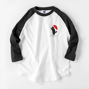 RAIN WALK｜赤い傘をもつゾロ ラグランTシャツ  【CA0021】