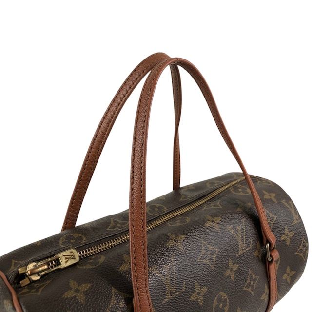 LOUIS VUITTON ルイヴィトン パピヨン モノグラム ハンドバッグ ブラウン レザー ロールバッグ vintage ヴィンテージ オールド y5yhcy