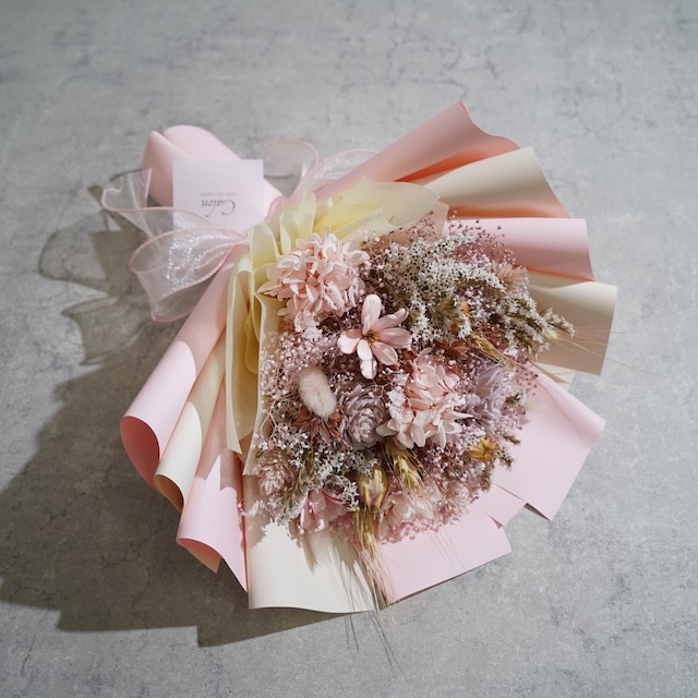 ドライフラワーの花束 Mサイズ ライトピンク M-392≪限定１点≫