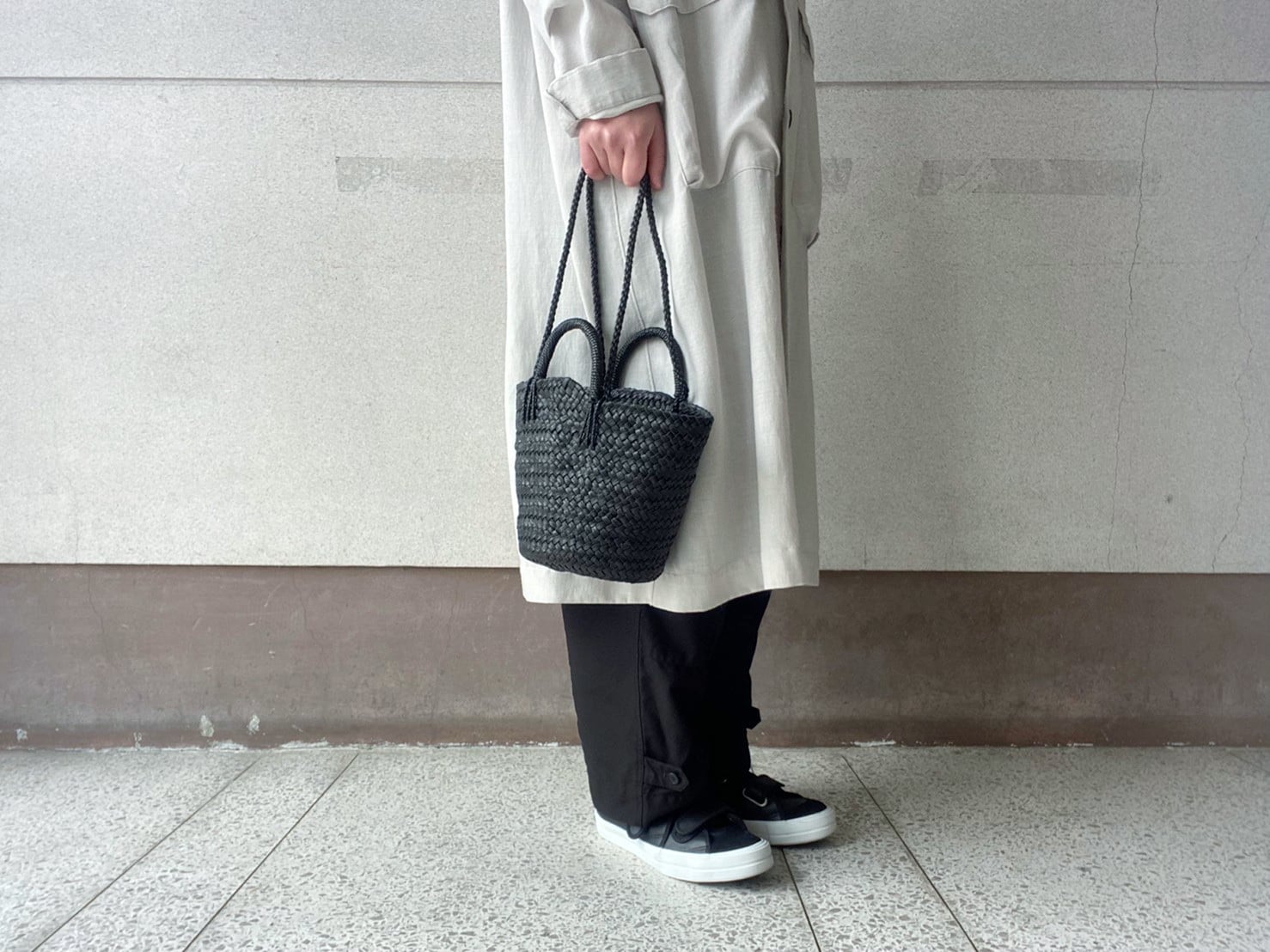 Aeta KG05 / LEATHER BASKET S + SHOULDER - トートバッグ