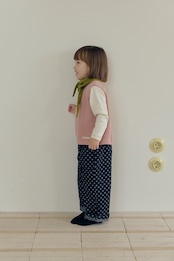 韓国子供服 / 26Autumn / 〖取寄〗MOME / ボタンリバーシブルベスト / キッズ服 /ナチュラル服 / 秋服 *XS~L*