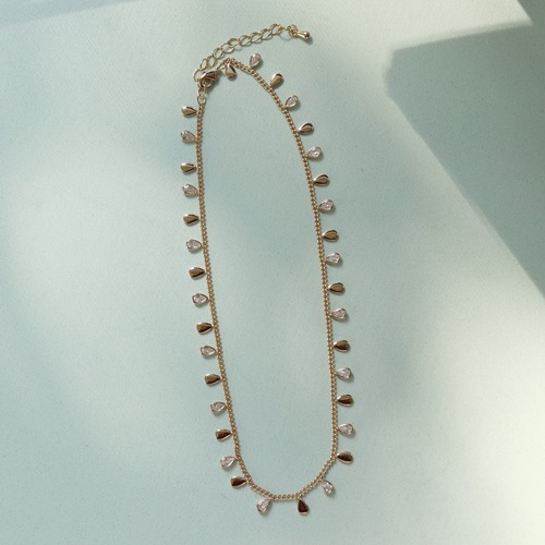 NECKLACE || 【通常商品】 SMALL DROP CHAIN NECKLACE GOLD || 1 NECKLACE || GOLD || FDF020