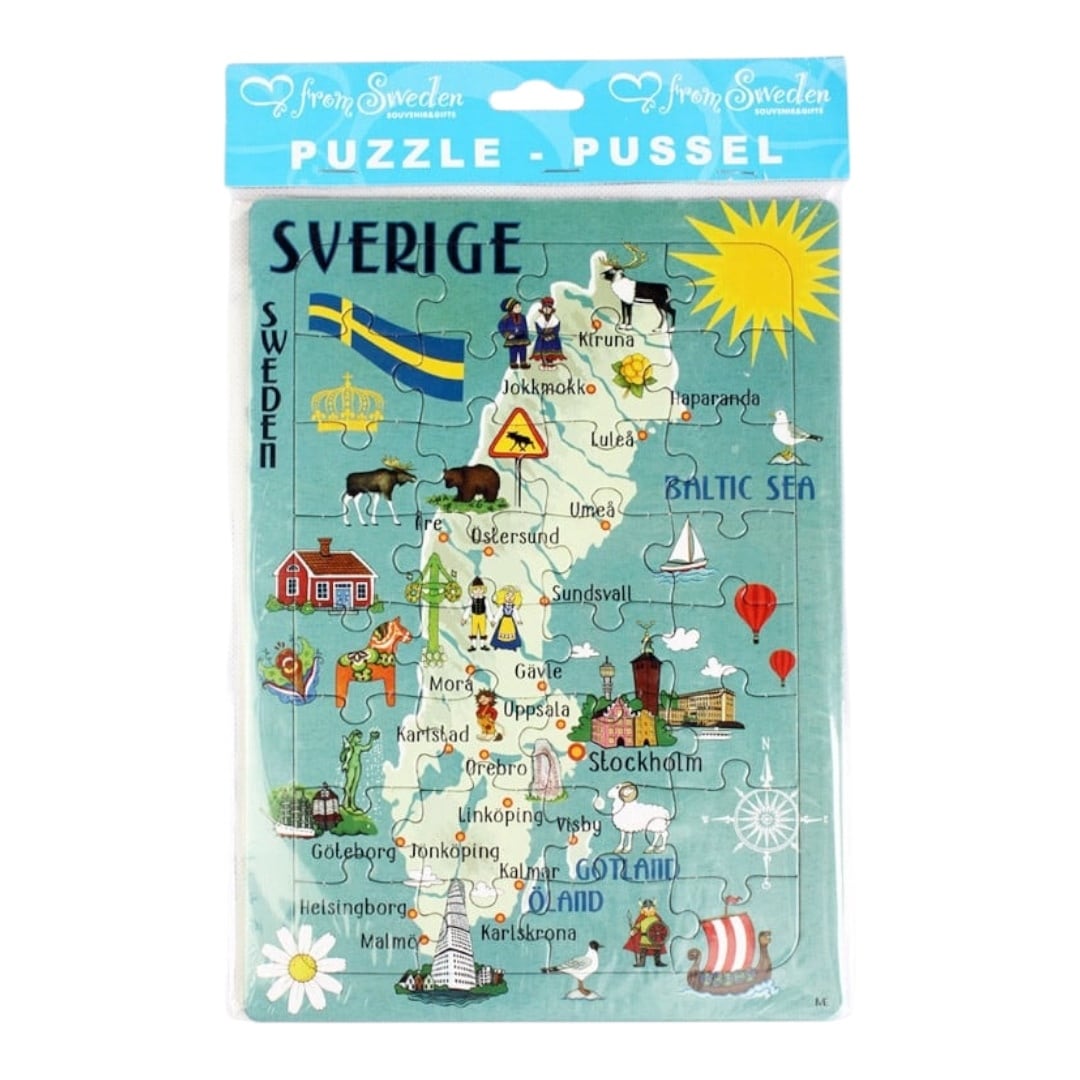 ノルディック・スーベニール スウェーデンの地図 ジグソーパズル （32