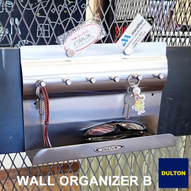 WALL ORGANIZER B ウォール オーガナイザー B DULTON ダルトン キーフック付 壁面収納 ステンレス ガレージ