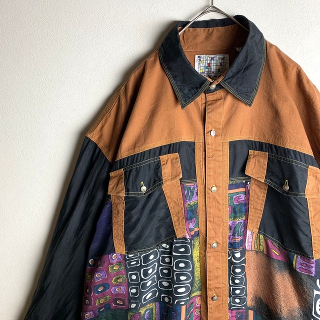 〜"long sleeve shirt" partially silk~