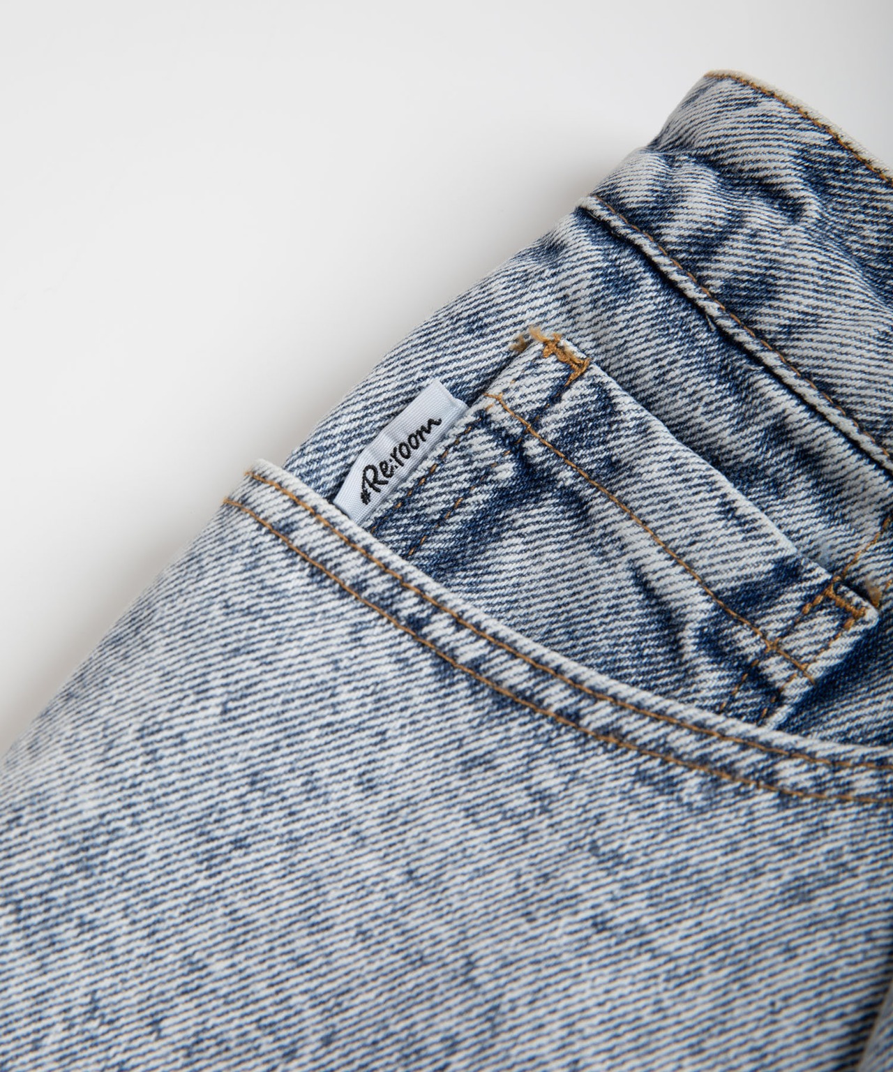 【#Re:room】VINTAGE TUCK WIDE DENIM［REP208］