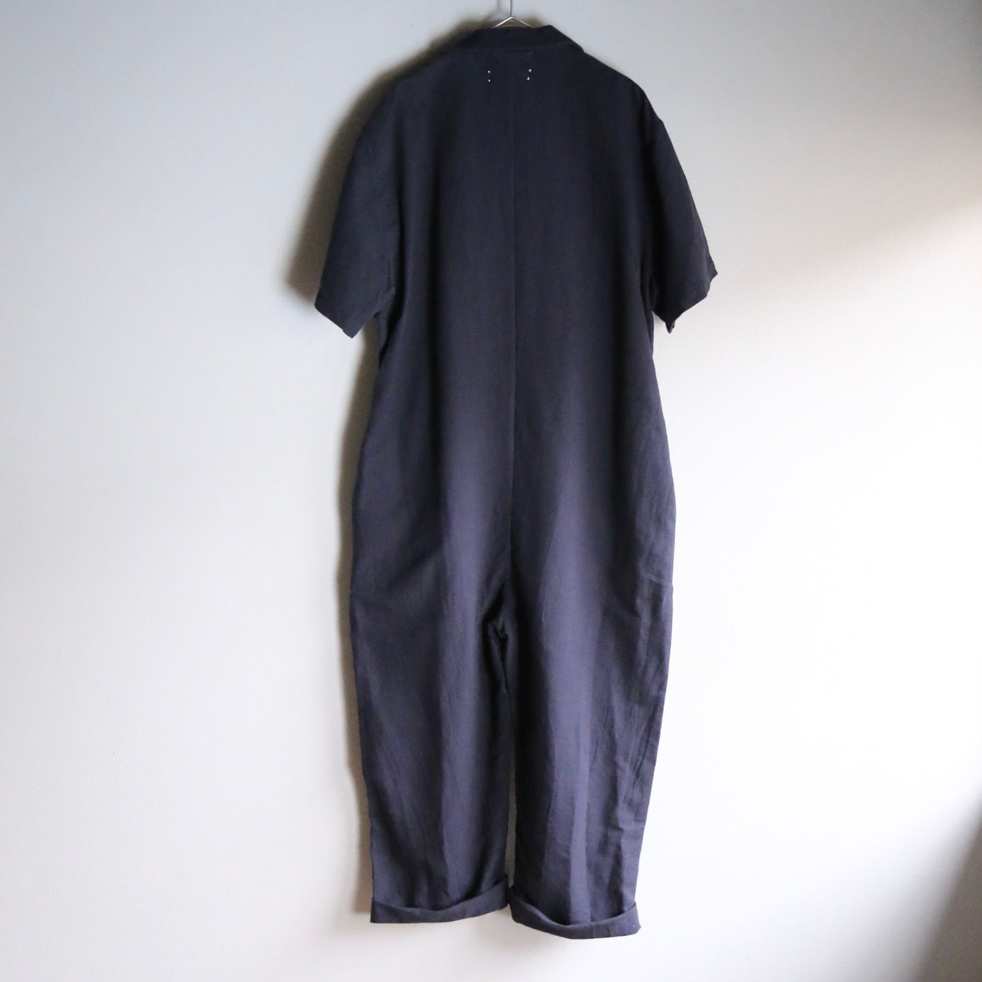 ヤエカ　つなぎ YAECA / ヤエカ OPEN COLLAR JAMPSUITS /解禁衿ジャンプスーツ #55732
